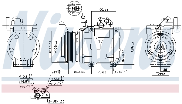 Nissens Airco compressor 890282