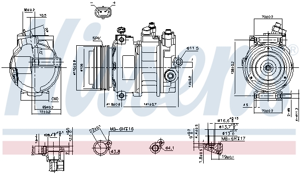 Nissens Airco compressor 89031