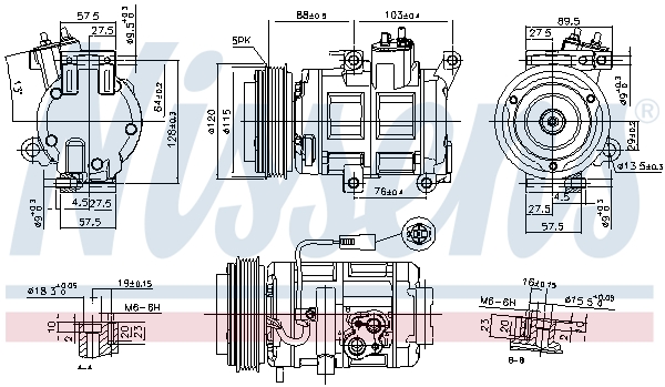 Nissens Airco compressor 890315