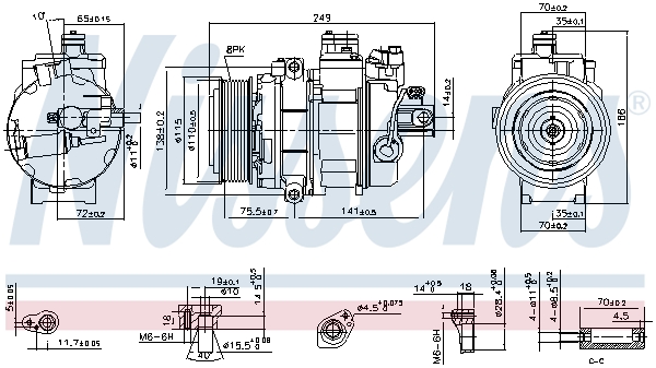 Nissens Airco compressor 890359