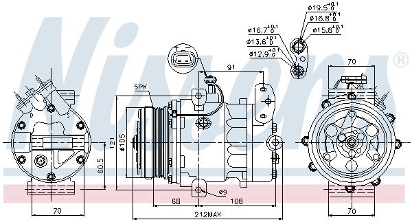 Nissens Airco compressor 89037