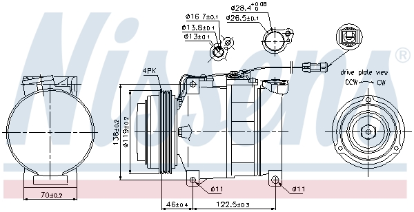 Nissens Airco compressor 89045
