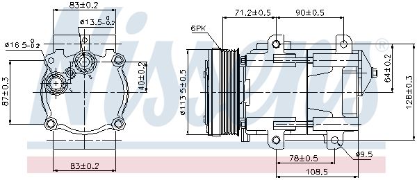 Nissens Airco compressor 89046