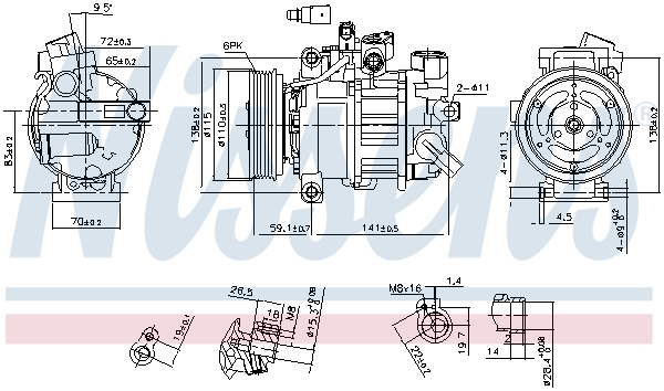 Nissens Airco compressor 890551