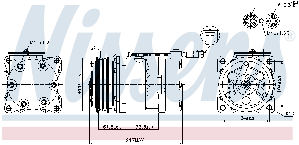 Nissens Airco compressor 89056