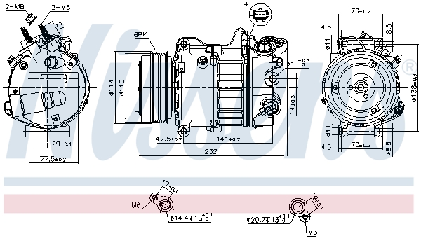 Nissens Airco compressor 890585