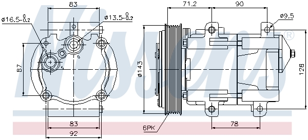 Nissens Airco compressor 89059