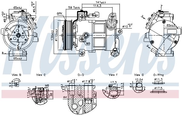 Airco compressor Nissens 890596