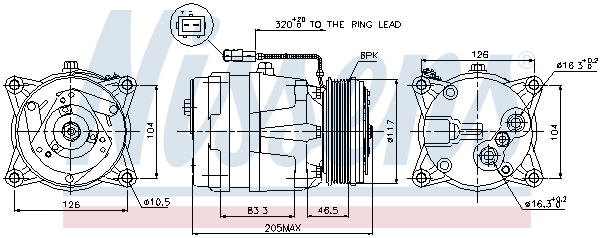 Nissens Airco compressor 89060