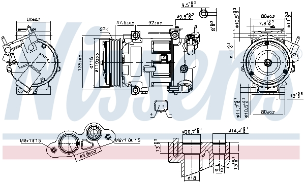 Airco compressor Nissens 890606