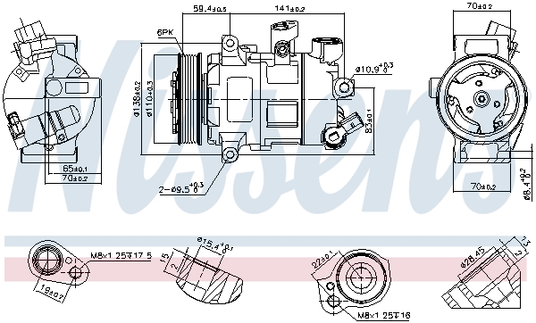 Nissens Airco compressor 890607