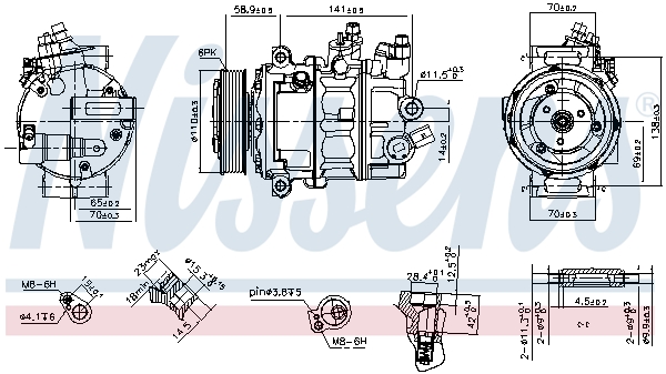 Airco compressor Nissens 890608