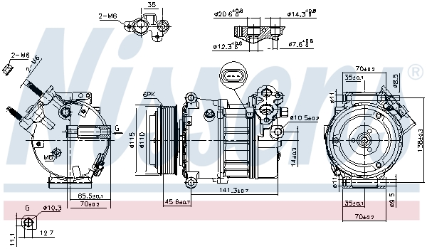 Nissens Airco compressor 890617