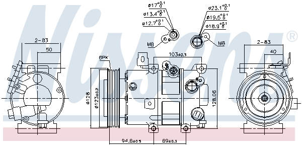Nissens Airco compressor 890627
