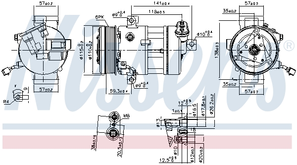 Airco compressor Nissens 890667