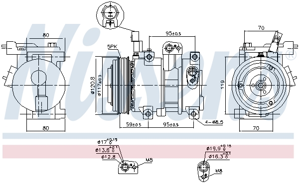 Airco compressor Nissens 890683