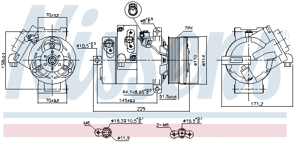 Nissens Airco compressor 890695