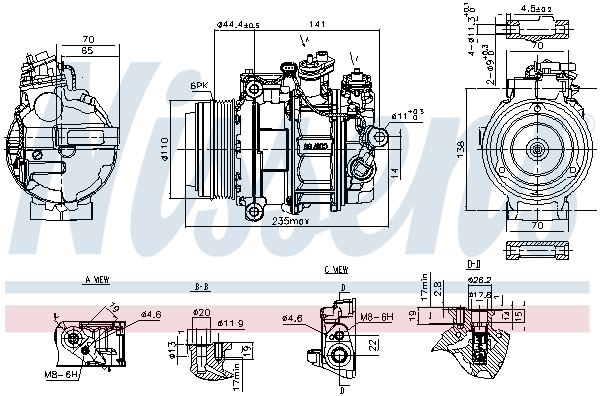 Airco compressor Nissens 890749