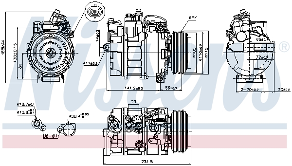 Nissens Airco compressor 89075