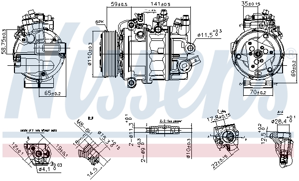 Airco compressor Nissens 890755