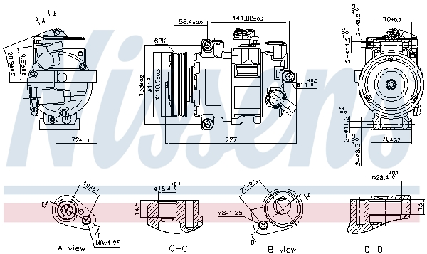Nissens Airco compressor 890757