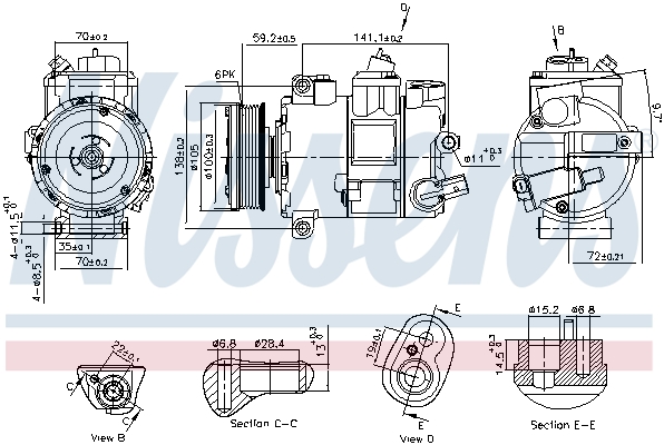 Airco compressor Nissens 890773