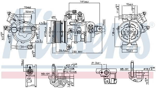 Airco compressor Nissens 890787