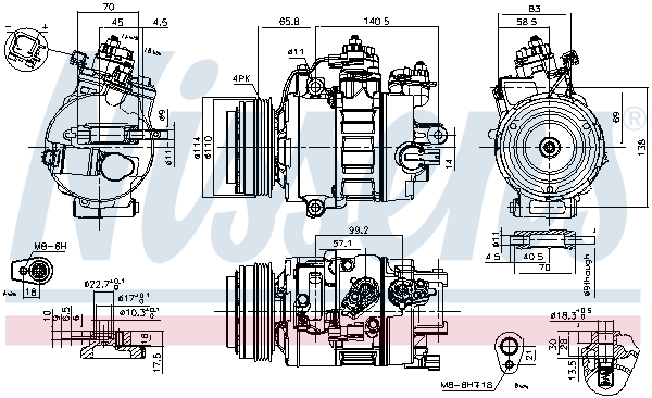 Nissens Airco compressor 890792
