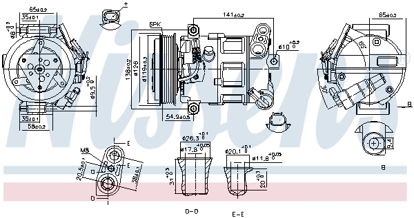 Airco compressor Nissens 890801