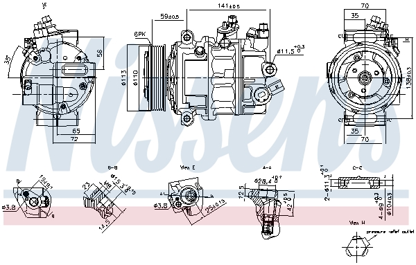 Airco compressor Nissens 890893