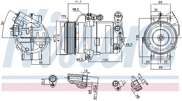 Nissens Airco compressor 890910