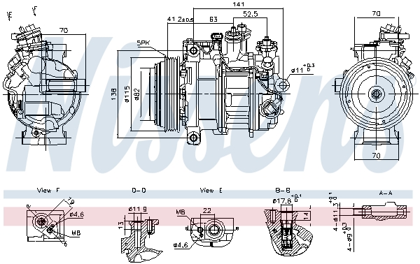 Airco compressor Nissens 890919