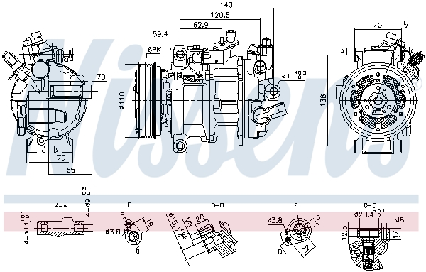 Nissens Airco compressor 890944