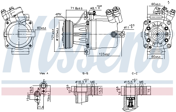 Airco compressor Nissens 890950