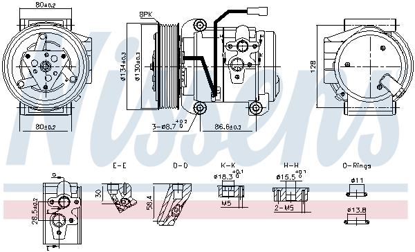 Airco compressor Nissens 890957