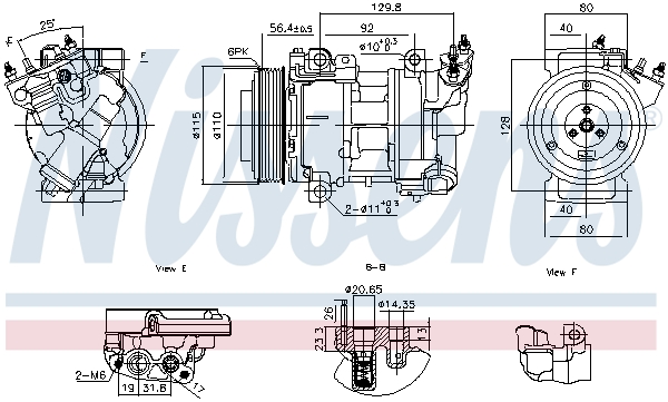 Airco compressor Nissens 891016