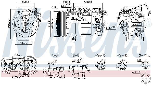 Airco compressor Nissens 891017