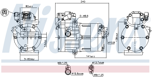 Airco compressor Nissens 891023