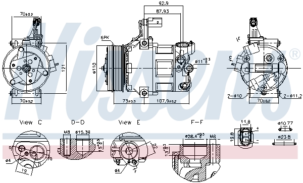 Airco compressor Nissens 891034