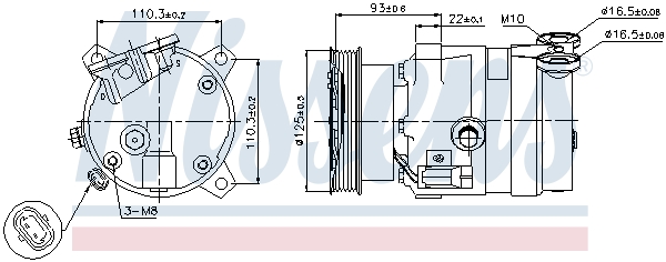 Nissens Airco compressor 89106
