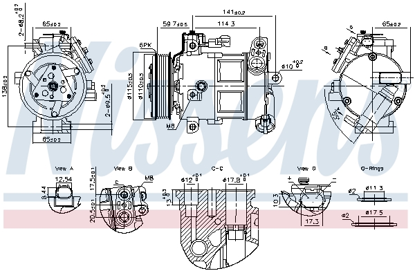 Airco compressor Nissens 891186