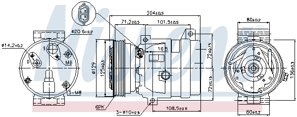 Nissens Airco compressor 89121