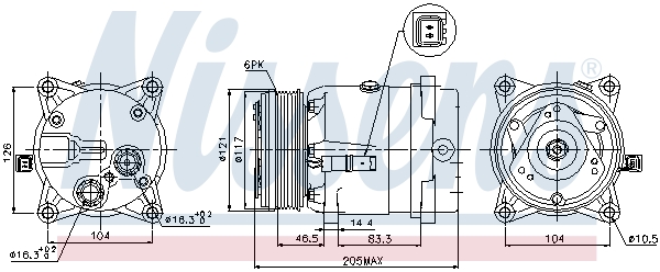 Nissens Airco compressor 89122