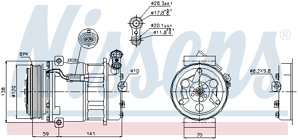 Nissens Airco compressor 89124