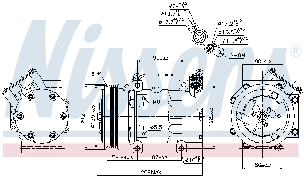 Nissens Airco compressor 89128