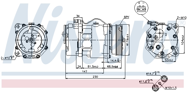 Nissens Airco compressor 89165