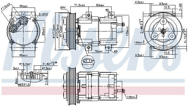 Nissens Airco compressor 89190