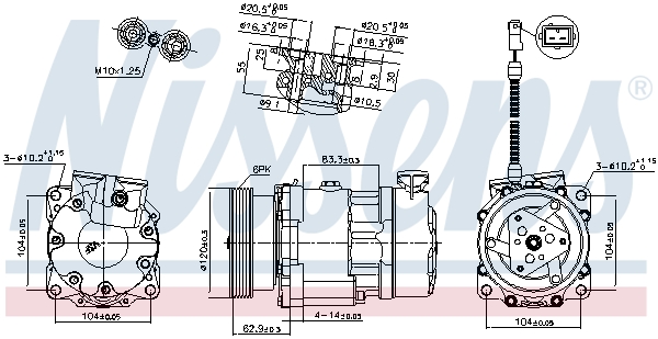 Nissens Airco compressor 89193