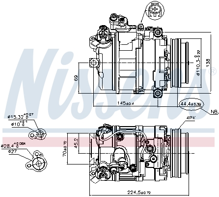 Nissens Airco compressor 89199