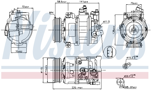 Nissens Airco compressor 89211